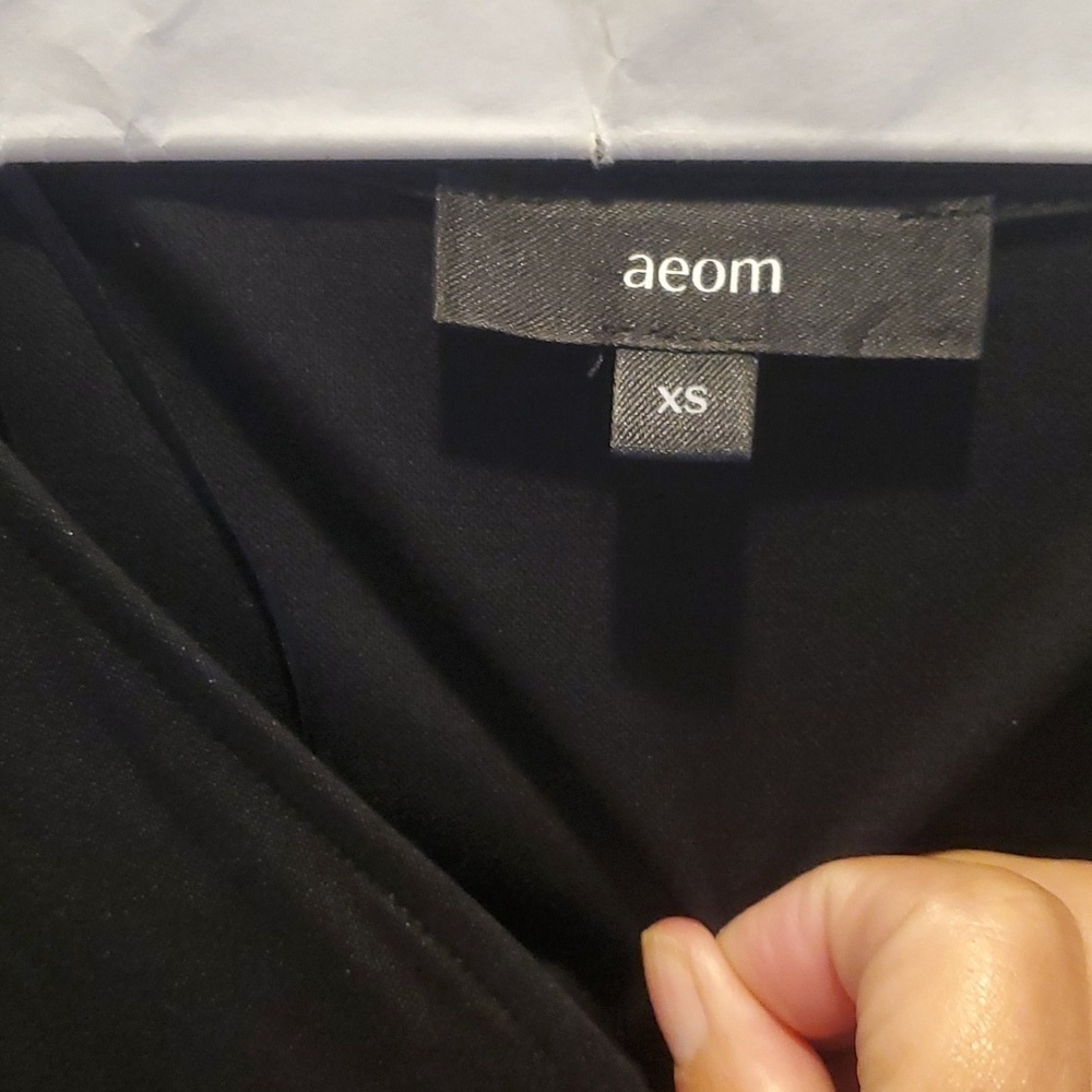 Aeom Black Blouse Size XS (49) - Picture 3 of 6